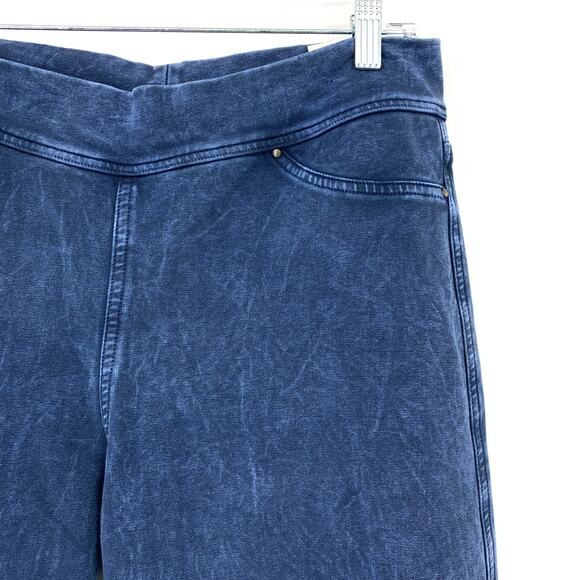 Testimony Los Angeles Flare Leg Pants Womens Size L Washed Blue Pull On *READ - Picture 3 of 7